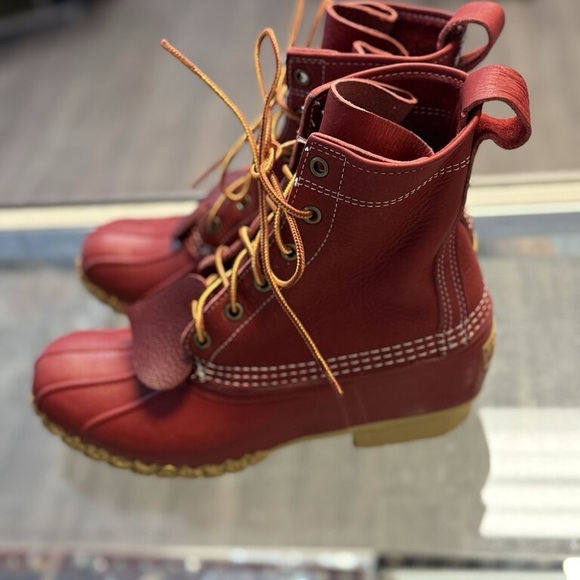 Rare Women's L.L. Bean Limited Edition 8" Heart Red Duck Boots Size 8 - Picture 5 of 10